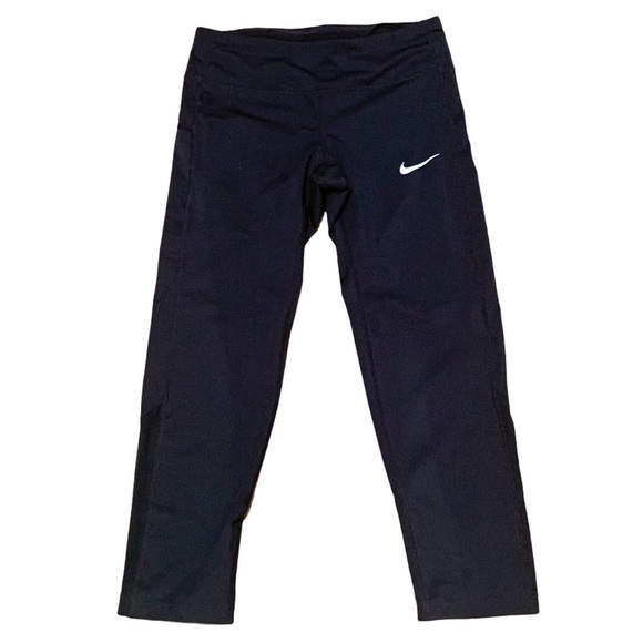 Nike Dri Fit Power Racer Running Crop Leggings XS - Picture 1 of 11
